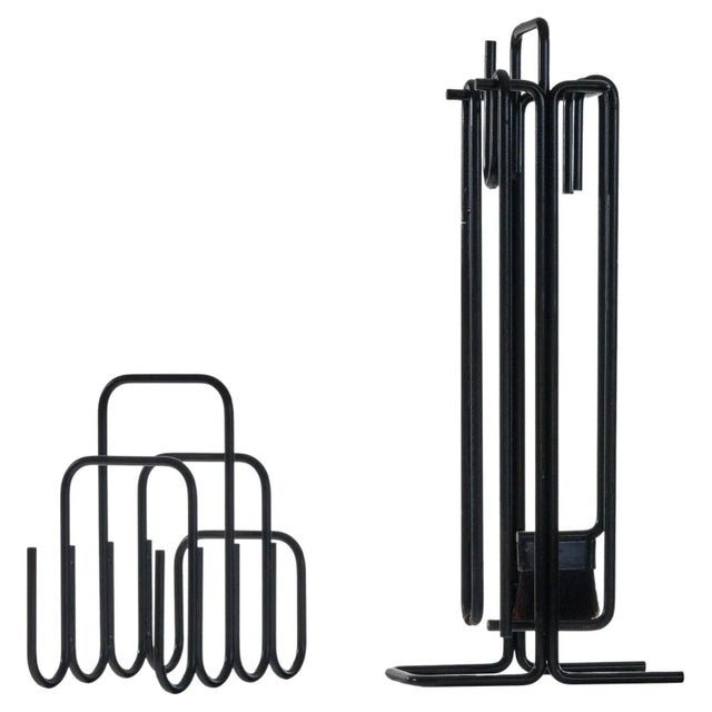 Modernist Fireplace Tools & Literature Holder by Ann Maes, 1977, Set of 2 For Sale - Image 12 of 12