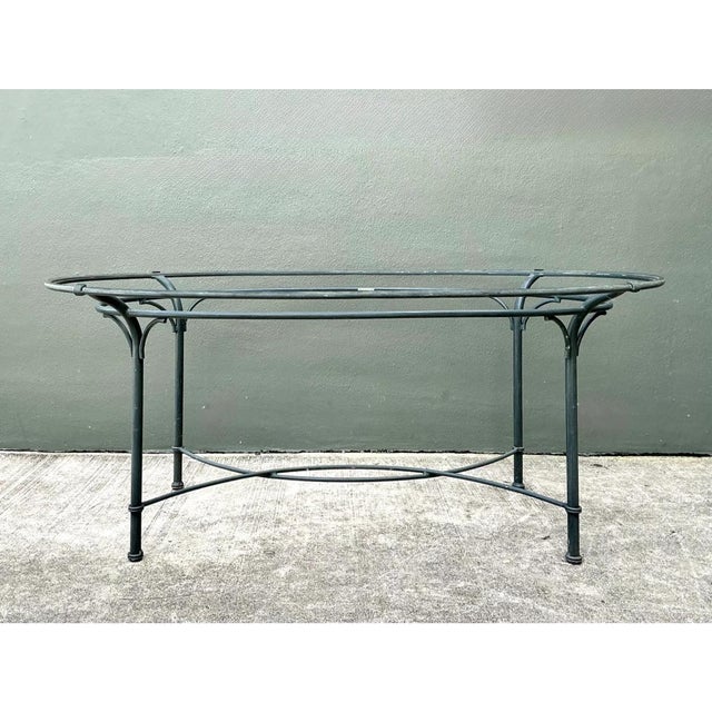 Brown Jordan Vintage Metal Oval Table For Sale - Image 10 of 12