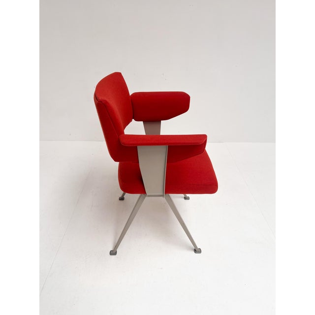 Gray Dark Red Resort Chair by Friso Kramer for Ahrend de Cirkel, 1970s For Sale - Image 8 of 14