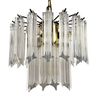 Art Deco Hanging Lucite Chandelier For Sale