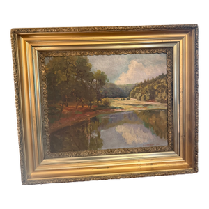 Signed 1931 g.c. Sponsler Impressionist Woodland Landscape Painting