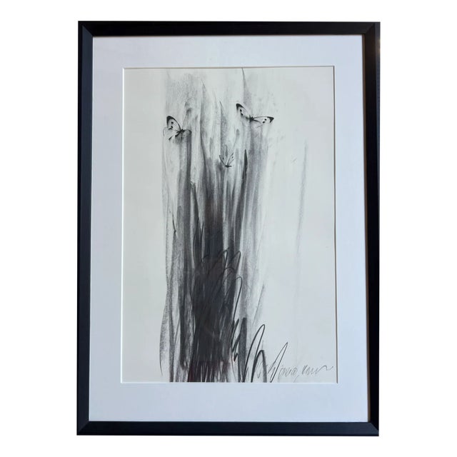 Jake Wood-Evans, Butterfly Drawing, 2010, Pencil on Paper For Sale