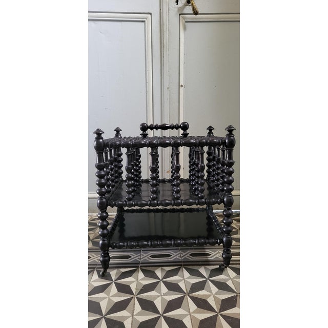 Napoleon III Magazine Holder in Wood For Sale - Image 4 of 8