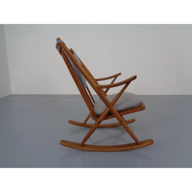 1960s Teak Rocking Chair by Frank Reenskaug for Bramin, Denmark, 1960s For Sale - Image 5 of 18