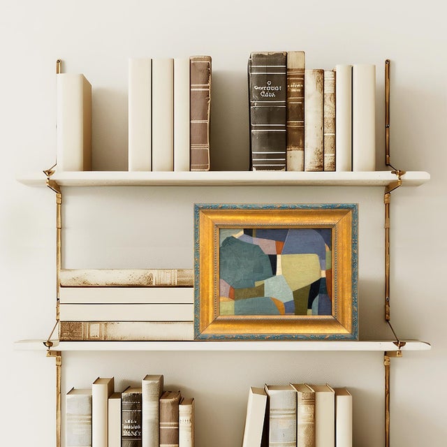 This is a new color-block oil painting inspired by natural elements and shapes in rich jewel tones. The oil painting is...