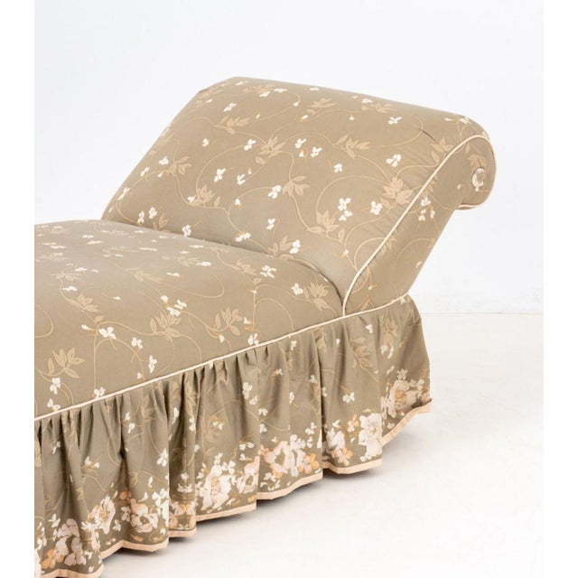 Victorian Floral Upholstered Chaise Longue For Sale - Image 4 of 7