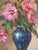 Mid 20th‑Century Vase With Flowers — Rich Classical Still Life Oil on Board, Signed For Sale - Image 9 of 15