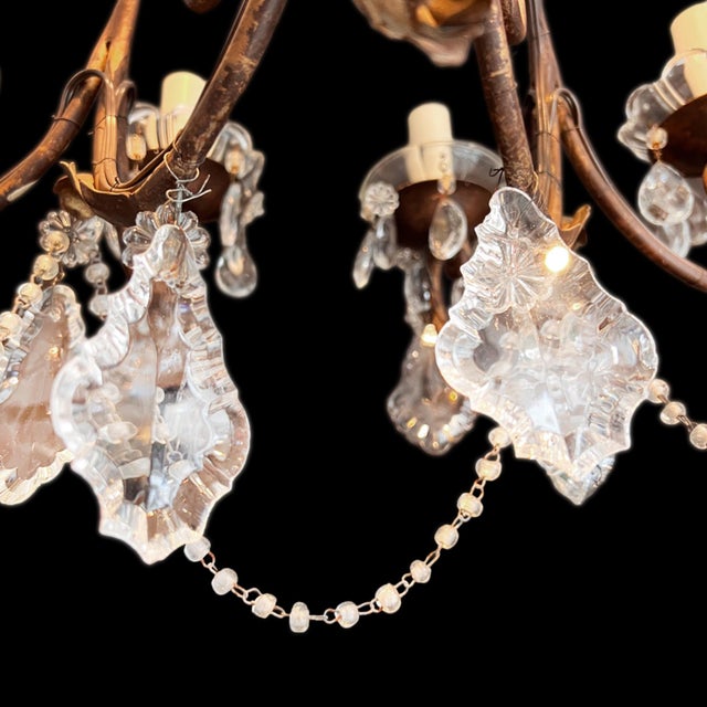 1920s Large French Chandelier with Twelve Arms, 1920s For Sale - Image 5 of 6