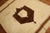 Mid-Century Modern Vintage Ivory and Brown Turkish Mohair Rug - 5'2" x 6'3" For Sale - Image 3 of 7