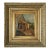 Antique 19th Century Oil on Board in Elaborate Gilt Frame For Sale