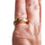 Vintage Cartier 18K Gold with Diamond and Sapphire Dome or Gypsy Ring. Ring features a dome-form band centered by an...