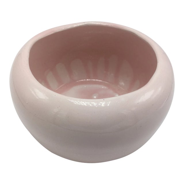 1960s Vintage Mid Century Pink Handmade Bowl For Sale