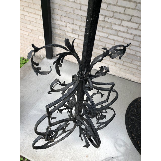 French Hand Forged Wrought Iron Cremaillere Kitchen Tool Holder For Sale - Image 4 of 13