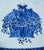A Qing Dynasty Chinese Export blue and white dish finely hand-painted in underglaze cobalt blue with a lidded basket...