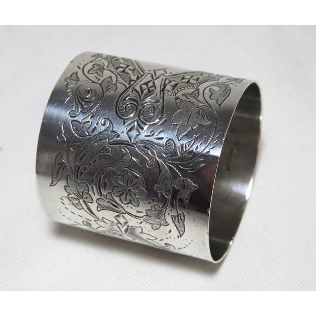 A Beautiful Very Large - Oversize American Victorian Sterling Silver Napkin Ring. Circa Mid 19th Century. It Has...