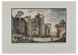 Giuseppe Vasi, Porta Pinciana, Original Etching, 18th-Century