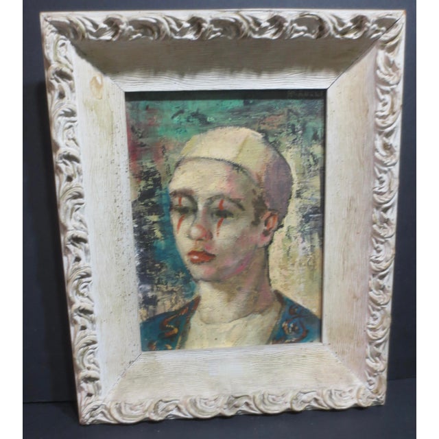 Mid 20th Century Harold Stephenson Aka Abruzzi MCM Harilquin Painting For Sale - Image 5 of 7