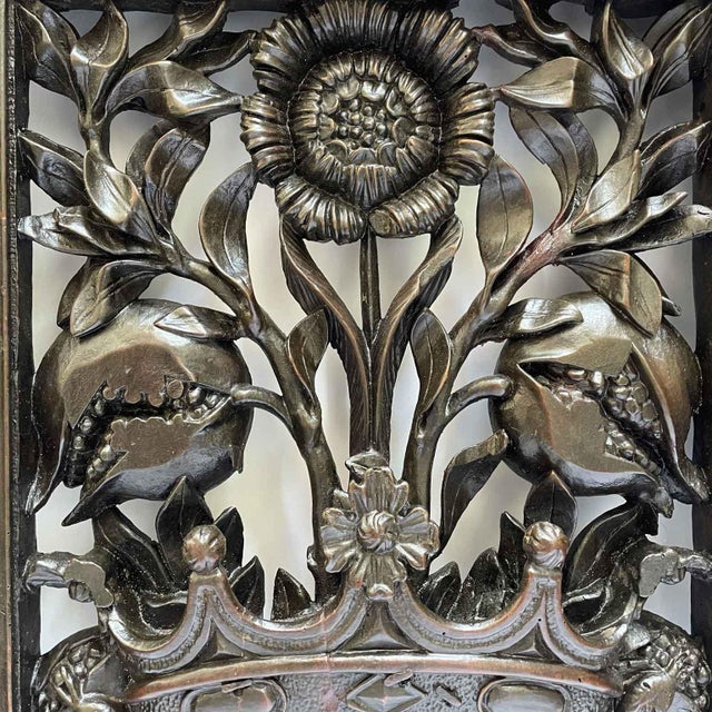 Brown Carved Wooden Gate by Bottega Lombarda, 18th Century For Sale - Image 8 of 10