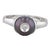 New Galatea Cultured Black Pearl Diamond Ring 14k White Gold Size 6.25 For Sale