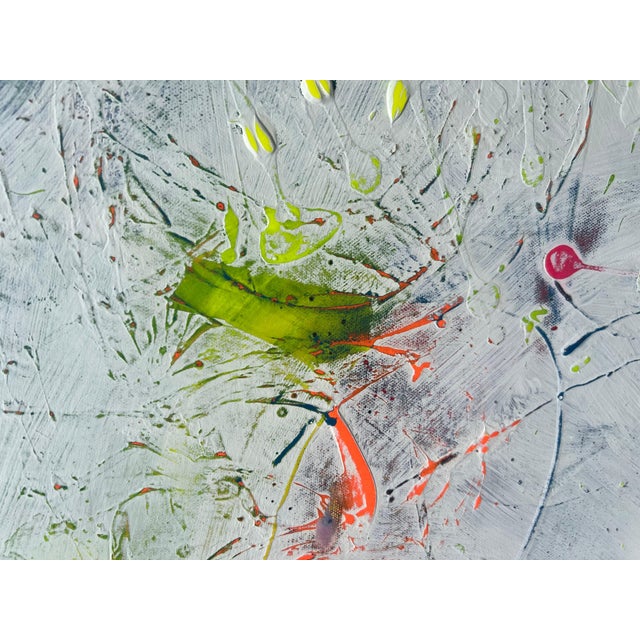 Mirtha Moreno Oil on Canvas Painting Titled “AbEx Whitewash III” 48 x 48 2024 For Sale - Image 10 of 11