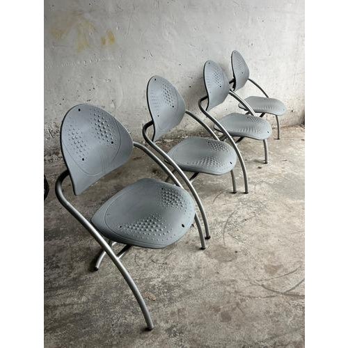 Vintage Italian Chairs from Gazzaro, 1980s, Set of 4 For Sale - Image 9 of 9