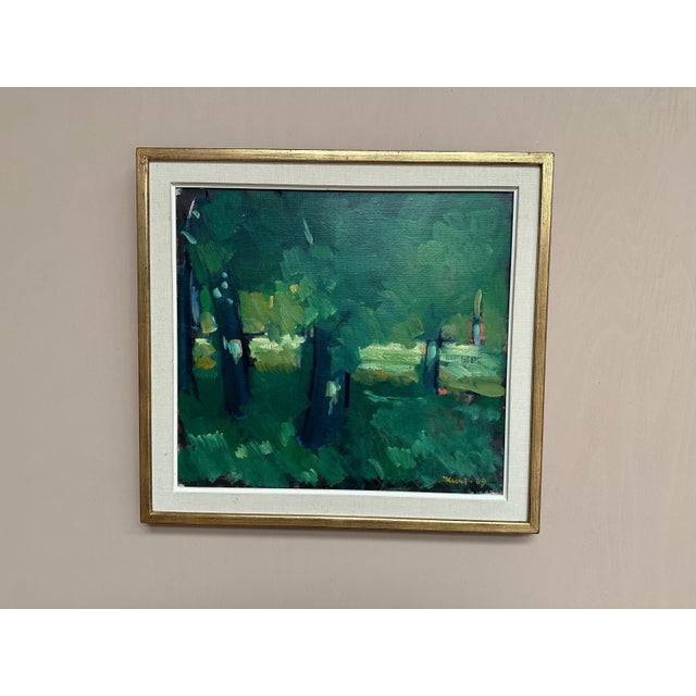 Kurt Rubank, Forest Grove, 1969, Oil Painting on Canvas, Framed For Sale - Image 9 of 18