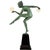 1930s Art Deco Nude Disc Dancer in Metal on Marble Base by Andre Derenne and Marcel Bouraine, France, 1930s For Sale - Image 5 of 12