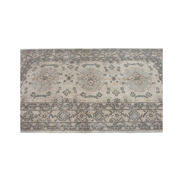 Decorative Vintage Turkish Oushak Rug - 5`1" X 8`0" For Sale In Los Angeles - Image 6 of 6