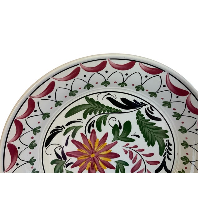Traditional Rare Vintage Portmeirion "Welsh Dresser" 12-Inch Chop Plate Round Serving Platter England 1992-2000 For Sale - Image 3 of 8
