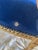 Mid 20th Century French Louis XVI Style Giltwood & Navy Embroidered Velvet Fauteuils- Pair For Sale - Image 9 of 18