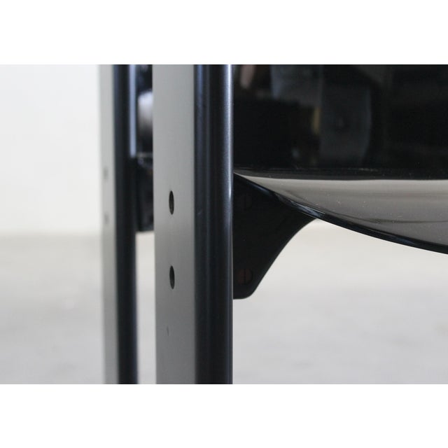 Black Dialogo Dining Chairs by Tobia & Afra Scarpa for B&b Italia / C&b Italia, 1973, Set of 6 For Sale - Image 16 of 18