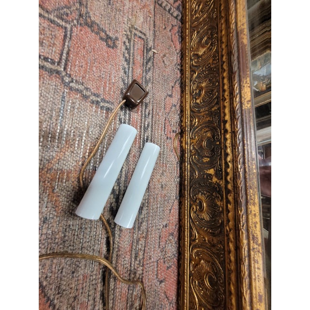 Wood 1970s Candle Lit Gilt & Beveled Glass Mirror For Sale - Image 7 of 11