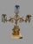 Early 20th Century Antique 3pc Bear Beehive Girandole Candelabra Set Gilt Brass Crystal Marble For Sale - Image 5 of 10