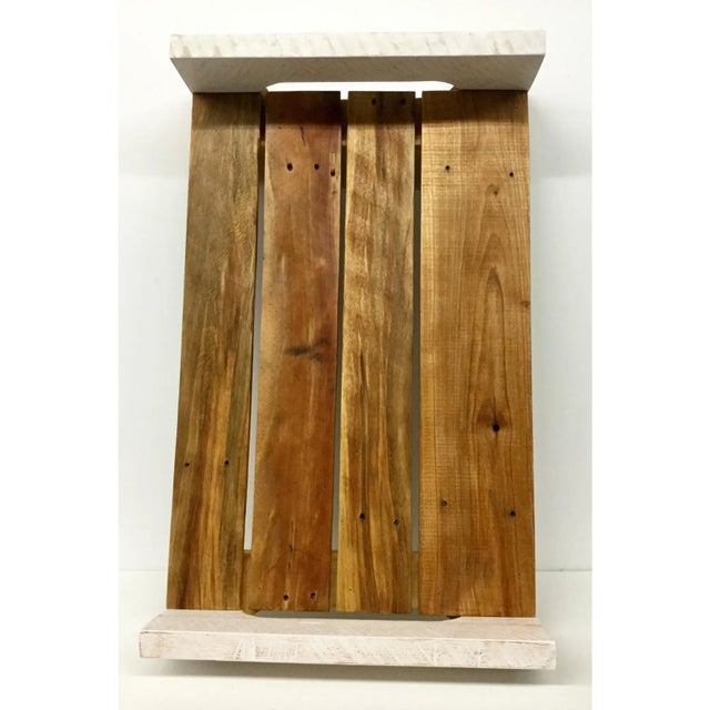 Wood Custom Design Reclaimed Wood Serving Tray For Sale - Image 7 of 12