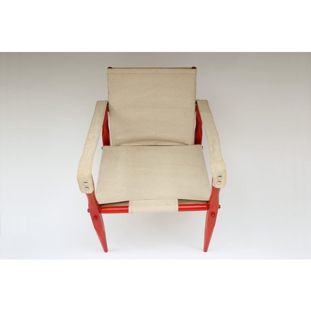 Vintage Red Safari Chair, 1970s For Sale - Image 12 of 13
