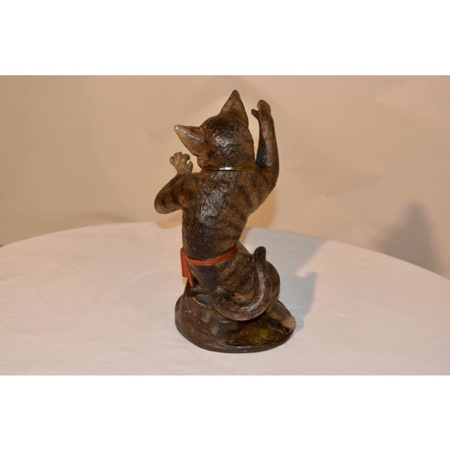 Ceramic 19th C Austrian Terracotta Cat For Sale - Image 7 of 9