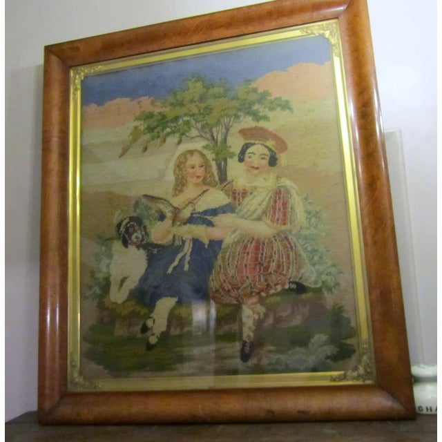Mid 19th Century 19th Century Framed Scottish Tapestry, 1850s For Sale - Image 5 of 6