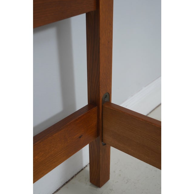 Stickley Queen Size Mission Oak Arts & Crafts Bed For Sale - Image 14 of 16