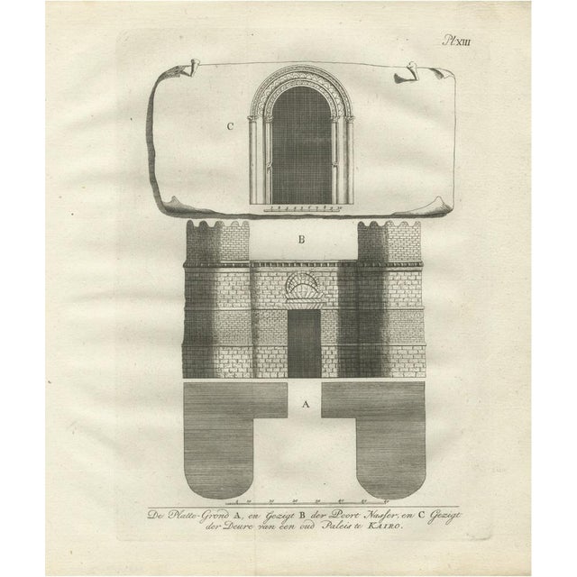 Gate and Door of an Ancient Palace in Cairo Architectural Study, 1776, Paper For Sale - Image 4 of 4
