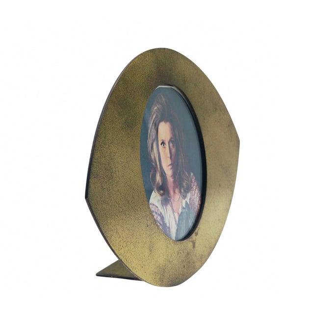 Brass Ellisse Photo Frame from Gabriella Crespi, Italy, 1970s For Sale - Image 6 of 6