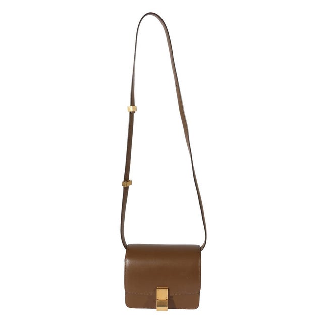 Celine Brown Smooth Leather Small Box Bag For Sale - Image 4 of 8