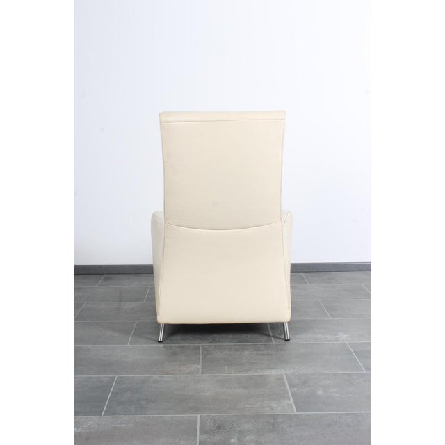 Metal Vintage DS 264 White Leather Lounge Chair by Matthias Hoffmann for De Sede , 1990s For Sale - Image 7 of 18