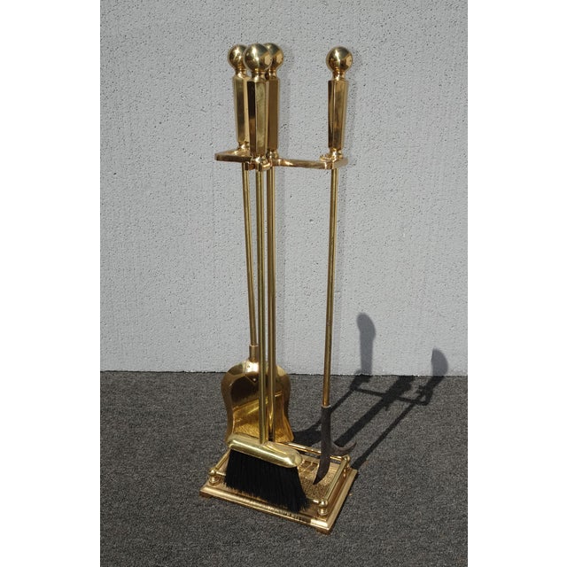 Gorgeous Fireplace Tools in Great Vintage Condition. Solid and Firm. Wear is usual for their age. Please study the photos...