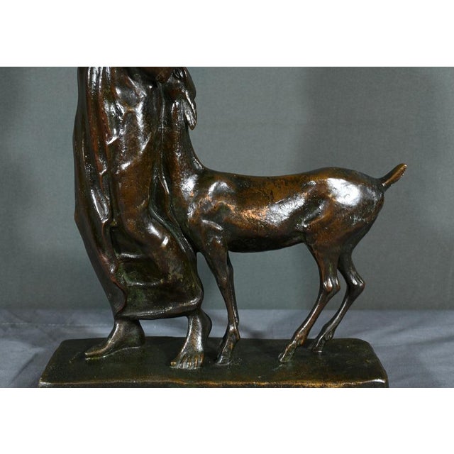 Metal Bronze of Woman with the Fawn from Primavera, 1930 For Sale - Image 7 of 18