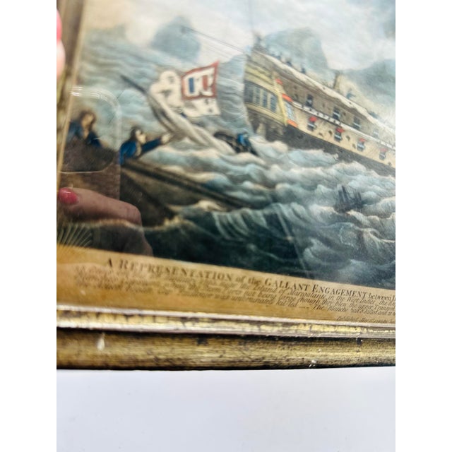 Antique Maritime Print, Framed For Sale - Image 4 of 8