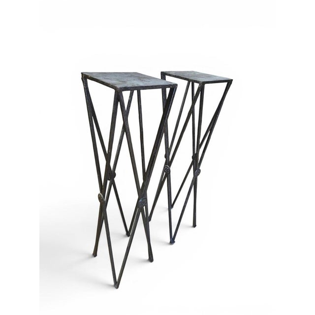 1950s Classical Wrought Iron Pedestals, 1950s, Set of 2 For Sale - Image 5 of 12