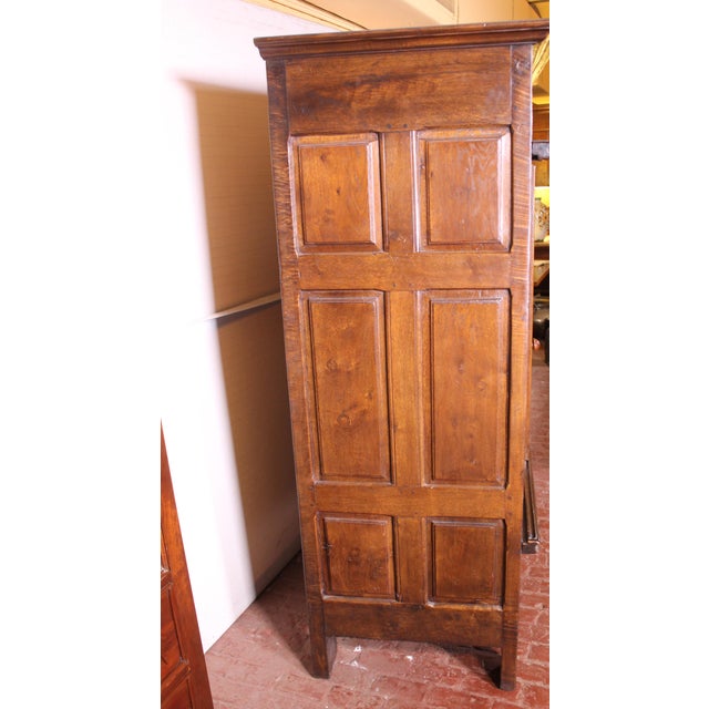17th Century Breton Wardrobe or Cupboard in Oak Turning in Boxwood For Sale - Image 4 of 8