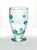 Mexican Aqua Blue Confetti Raised Pebble Mexican Blown Footed Tumbler Glasses - 6 pcs For Sale - Image 4 of 7