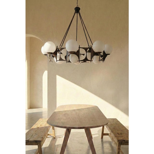 Brutalist Style Chandelier, 1950s For Sale - Image 12 of 16