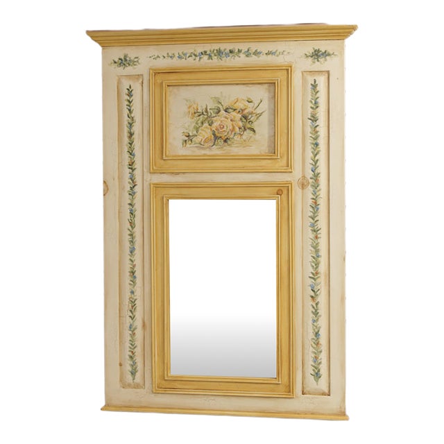 Habersham Crackle Paint Trumeau Mirror For Sale